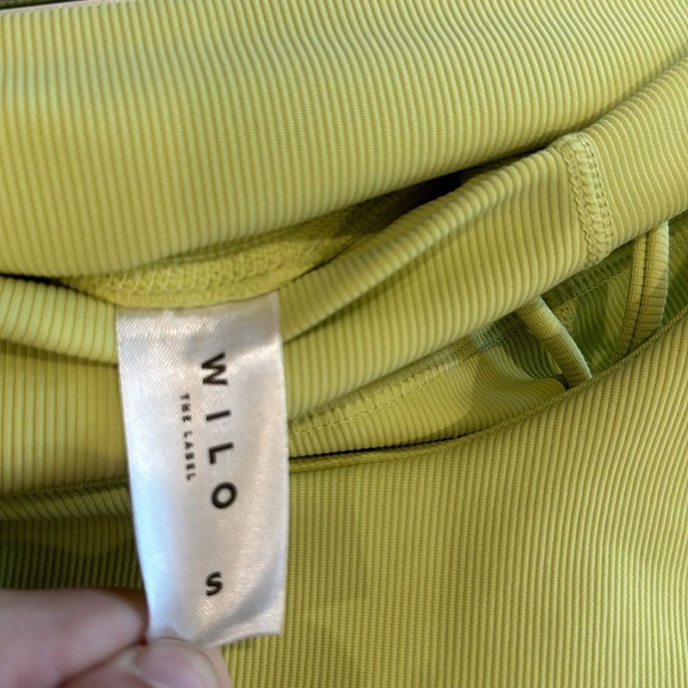WILO Women’s High-Waist Leggings & Sports Bra Set — Light Lime - Picture 3 of 3